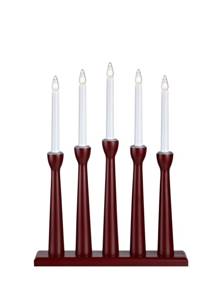 Lampe de table bougeoir Noël 5xE10 3W rouge -  Markslöjd - Måseskär