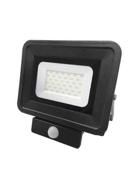 Projecteur Led avec détecteur infrarouge 20W  noir - Optonica Leluminaireled.com