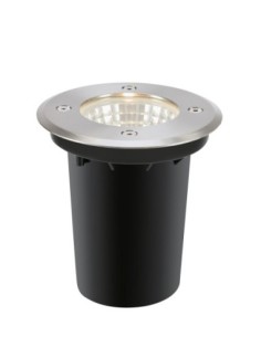 Spot LED Garden 24 à encastrer dans terrasse bois, lumière blanche chaude et design discret.