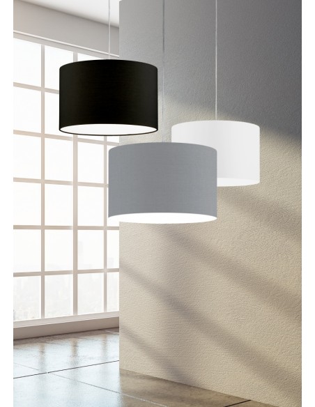 Trio Hotel – Suspension déco avec abat-jour noir Ø40 cm, 1xE27, parfaite pour salle à manger ou salon