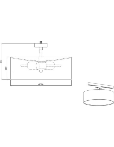Trio – DUOline – Plafonnier LED blanc en tissu, design minimaliste pour éclairage sur mesure avec rails