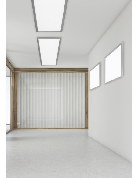 Trio Phoenix – Luminaire LED design, dimmable, 31W, blanc avec bord nickel mat