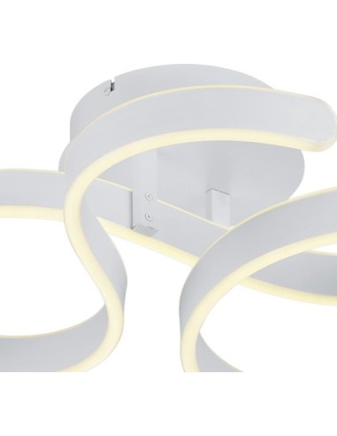 Trio – Francis – Plafonnier moderne LED 40W, 4650lm, blanc mat, lumière réglable