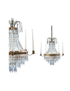 Markslöjd Krageholm – Lustre 3xE14, laiton antique et cristal, design classique 2
