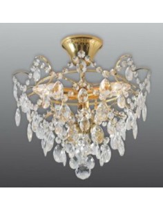 Markslöjd Rosendal – Plafonnier cristal 3xE14, métal doré, design raffiné 2