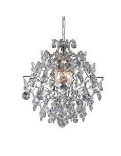 Markslöjd Rosendal – Lustre 3xE14, chrome et cristal, design élégant Ø40 cm 2