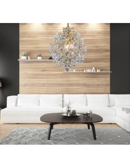 Markslöjd Rosendal – Suspension dorée et cristal, éclairage élégant pour salle à manger