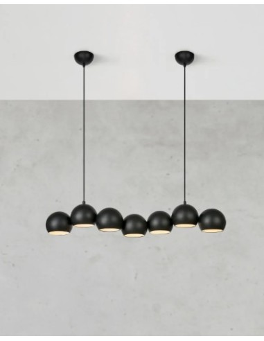 Markslöjd Cupolo – Suspension LED 7 lumières, style contemporain noir