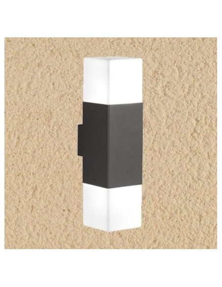 Trio – Hudson – Applique LED anthracite avec verre blanc, 2x E14, faible consommation 80% économie