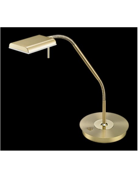 Trio Bergamo – Lampe LED 3000K, métal laiton mat, confortable et flexible