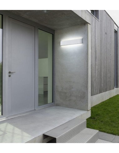 Trio Thames II – Applique double LED SMD intégrée, lumière chaude 3000K, boîtier blanc robuste