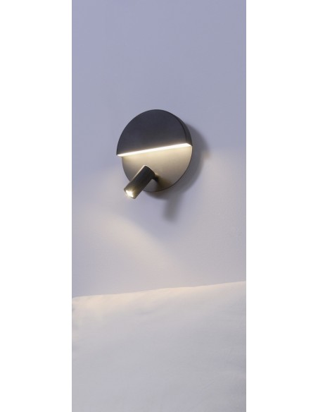 Applique murale LED, 3000K flexible noire mat et blanc - Trio - Mario