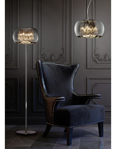 Trio – Vapore – Suspension chrome 5 lumières effet translucide et raffiné