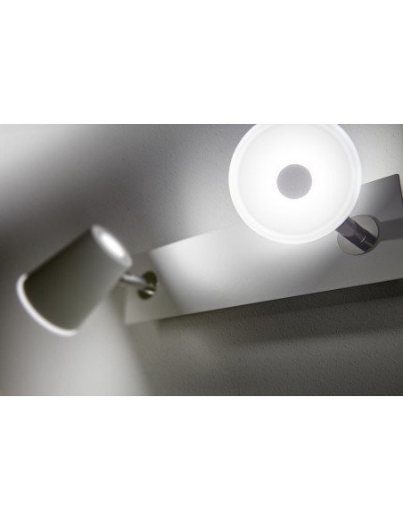 Trio – Narcos – Spot LED 2x 6,5W bras orientables éclairage économique blanc mat