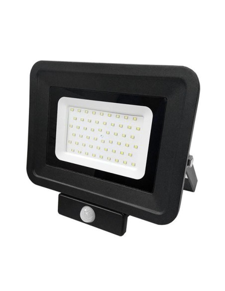 Projecteur Led avec détecteur infrarouge 50W  noir - Optonica Leluminaireled.com