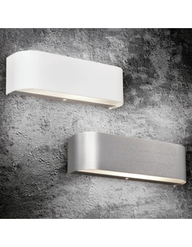 Trio – Adriano – Éclairage mural LED aluminium verre blanc lumière chaude économique et durable