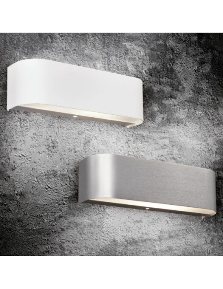 Trio – Adriano – Éclairage mural LED aluminium verre blanc lumière chaude économique et durable