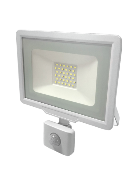 Projecteur Led avec détecteur infrarouge 50W  blanc - Optonica Leluminaireled.com
