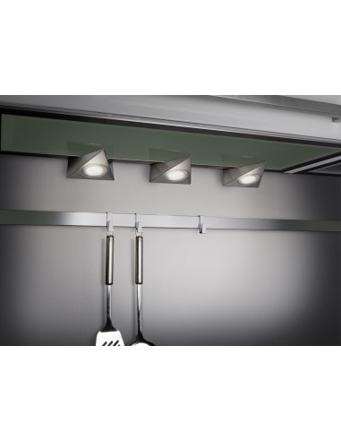 Trio Ecco – Luminaire sous-meuble nickel mat, LED intégrée, économie d’énergie et longue durée de vie