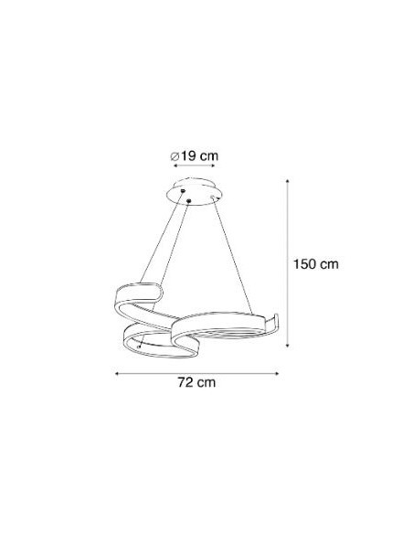Trio Francis – Luminaire suspendu blanc mat 5600 lm avec variateur SWITCH intégré