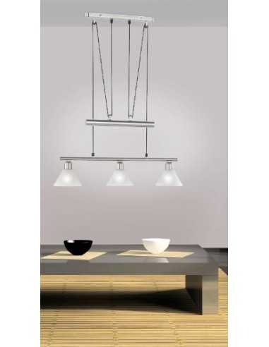 TRIO STAMINA – Lampe suspendue 3xE14, hauteur réglable jusqu’à 180 cm, style contemporain