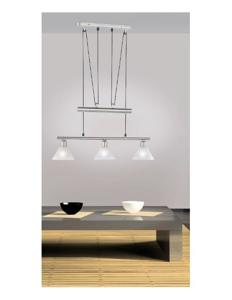 TRIO STAMINA – Lampe suspendue 3xE14, hauteur réglable jusqu’à 180 cm, style contemporain
