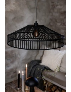 Markslöjd Tapa – Suspension en bambou noir Ø70 cm, style artisanal et design épuré 2