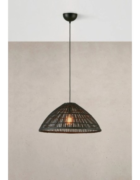 Markslöjd Capello – Suspension en bambou noir mat, idéale pour salle à manger ou salon rustique