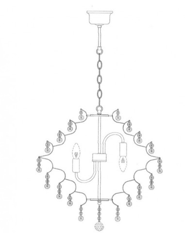 Markslöjd Rosendal – Suspension décorative en cristal, 6 lumières, douilles E14, design élégant or