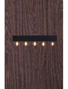 Markslöjd Couture – Suspension 5xE27, métal noir laqué, design allongé 80 cm, idéal pour salle à manger, IP20 2