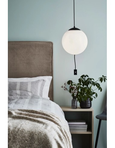 Markslöjd Here – Suspension moderne 30 cm, 3 sources E14 max 25W, câble textile 150 cm, style épuré