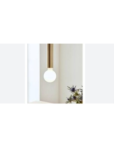 Markslöjd Sencillo – Lampe tube laiton 35 cm, style élégant à suspendre, idéale avec ampoule déco