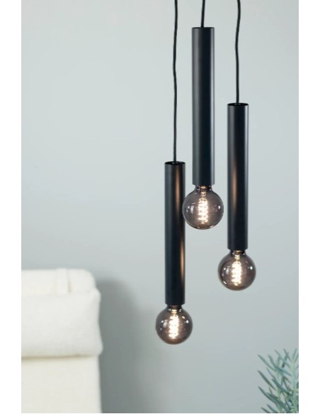 Markslöjd Sencillo – Suspension 3 ampoules E27, élégance sobre pour cuisine ou salle à manger