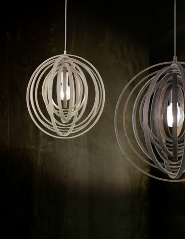 Trio Boolan – Suspension bois brun, 1xE27, max 60W, idéale salle à manger et salon