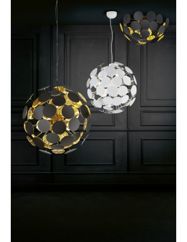 Trio Discalgo – Plafonnier élégant en métal et plastique, idéal salon et salle à manger