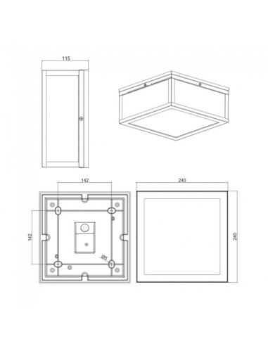 Trio Garonne – Plafonnier robuste et esthétique pour un éclairage extérieur performant