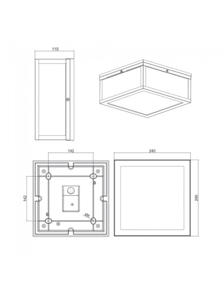 Trio Garonne – Plafonnier robuste et esthétique pour un éclairage extérieur performant