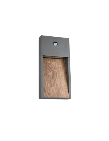 Trio – Salmon – Applique murale LED design bois et anthracite, IP44, haute efficacité énergétique, usage extérieur