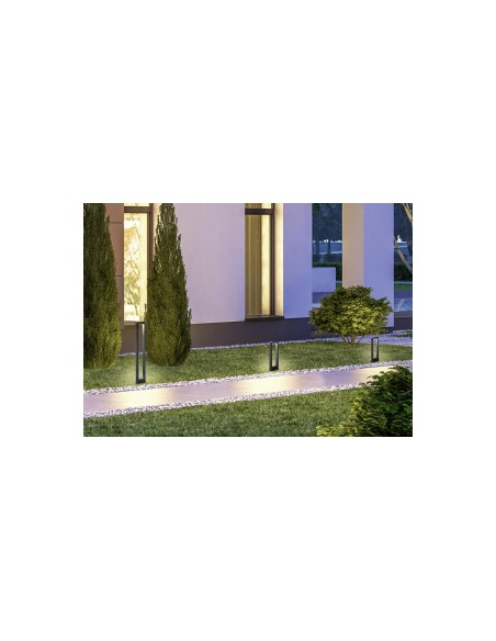 Trio Reno – Borne lumineuse LED 4,5W, blanc, pour jardin ou allée, style contemporain