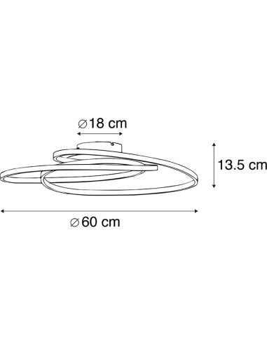 Trio Gale – Plafonnier contemporain blanc, 5000 lumens, éclairage puissant et ambiance personnalisable