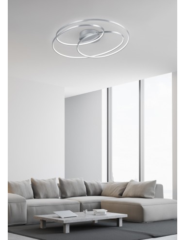 Trio – Gale – Plafonnier 60 cm, lumière chaude 3000K, économie d’énergie 80 %