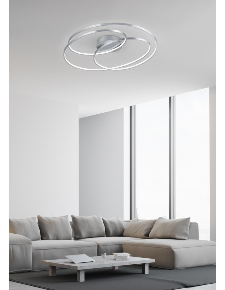 Trio – Gale – Plafonnier 60 cm, lumière chaude 3000K, économie d’énergie 80 %