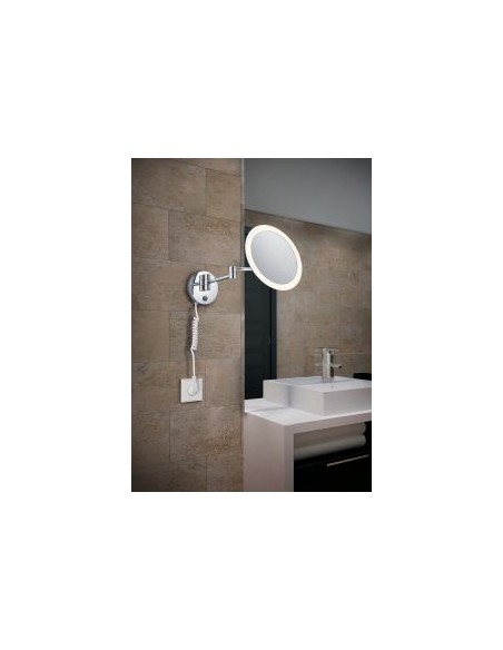 TRIO View – Applique LED salle de bain 3W, 280lm, 3000K, miroir x3, chrome, IP44