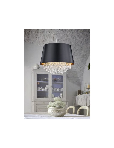 Trio Loreley – Luminaire suspendu 3xE14, style glamour avec cristaux, idéal salon ou chambre