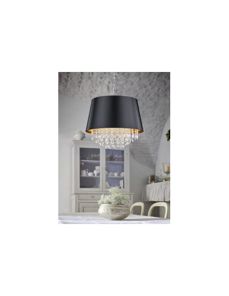 Trio Loreley – Luminaire suspendu 3xE14, style glamour avec cristaux, idéal salon ou chambre