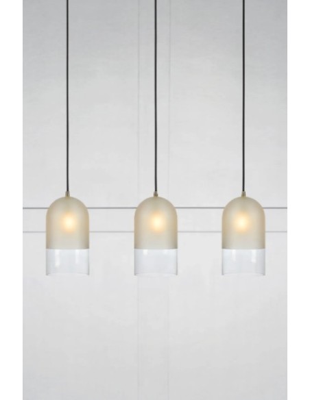 Markslöjd Cope – Suspension design avec abat-jours en verre givré, éclairage doux