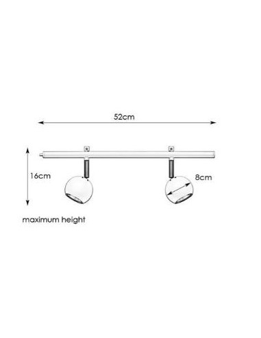 Markslöjd Expand – Rail LED 2 spots, 12W, éclairage directionnel, métal blanc IP20