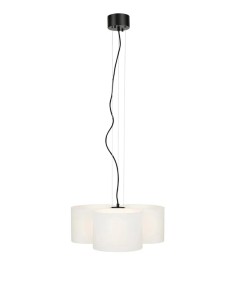 MarkslOjd Oturo – Suspension blanc avec 3 abat-jour en verre, design rural et moderne, culot E14, IP20