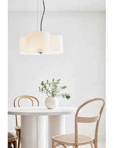 MarkslOjd Oturo – Suspension blanc avec 3 abat-jour en verre, design rural et moderne, culot E14, IP20 2