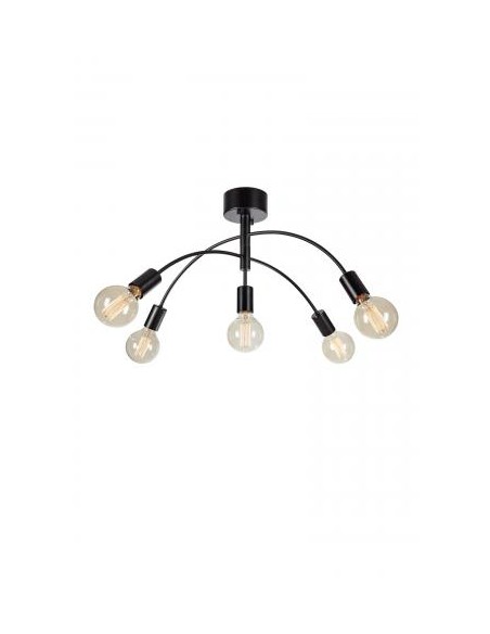 MarkslOjd Cygnus – Diamètre 70 cm, métal noir, montage par crochet, ampoules non incluses.